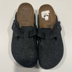 Dark Gray Birkenstocks with Buckle